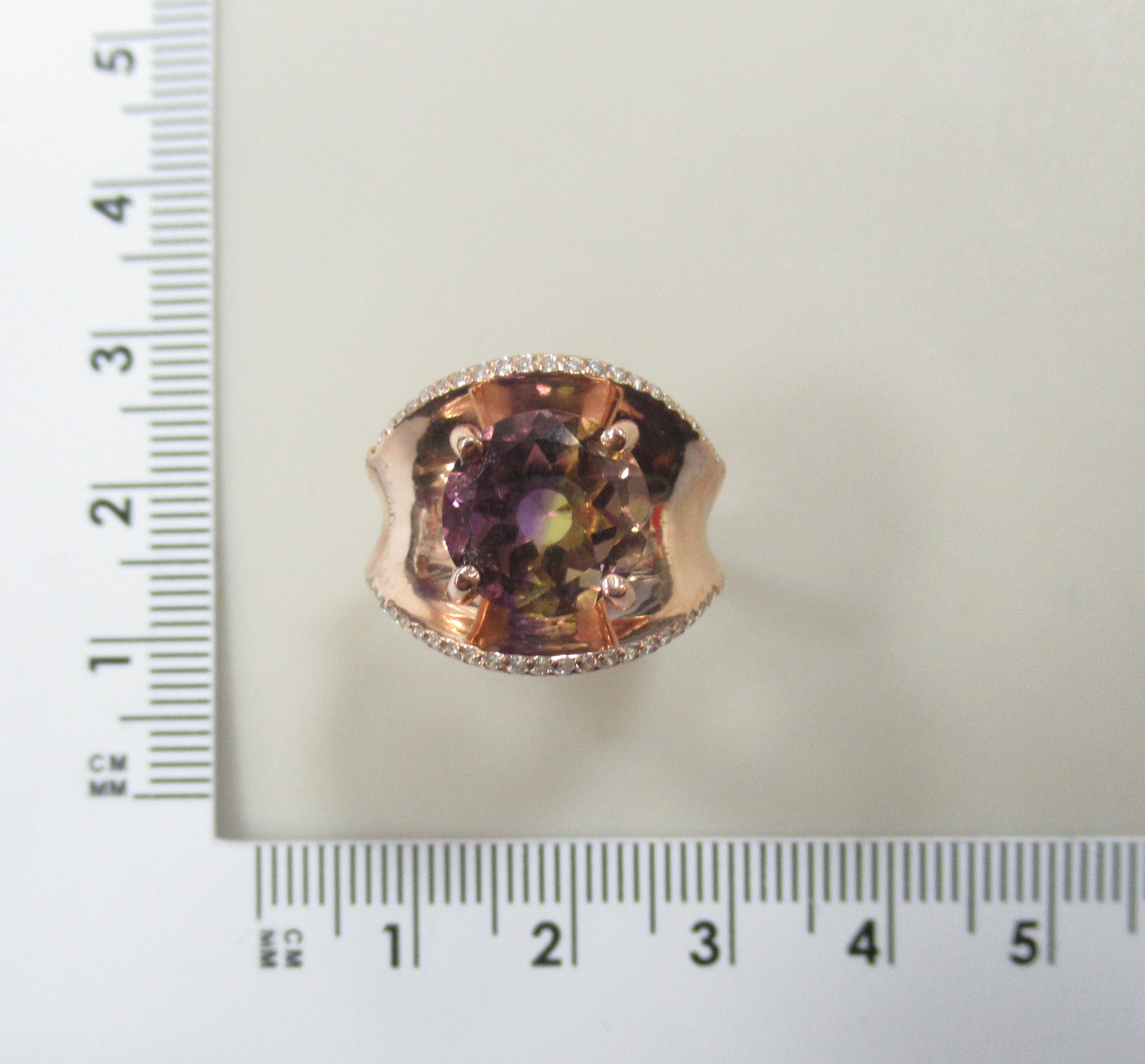 Серебряное кольцо с аметрином